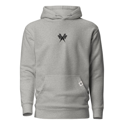 Hoodie Grau Schrift