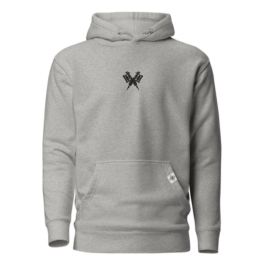 Hoodie Grau Schrift
